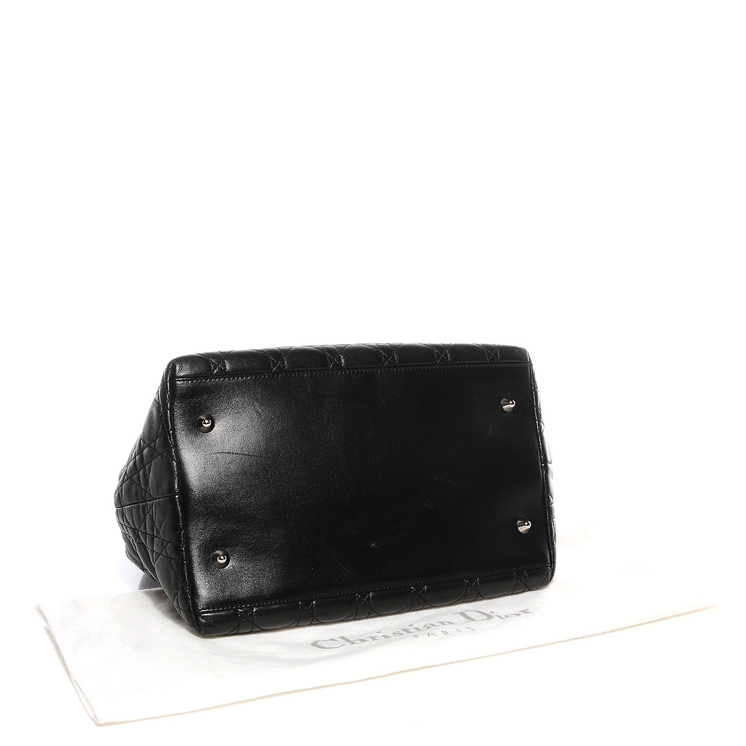 Christian Dior Lambskin Cannage Soft Large Lady Dior Tote Black 4 of 8