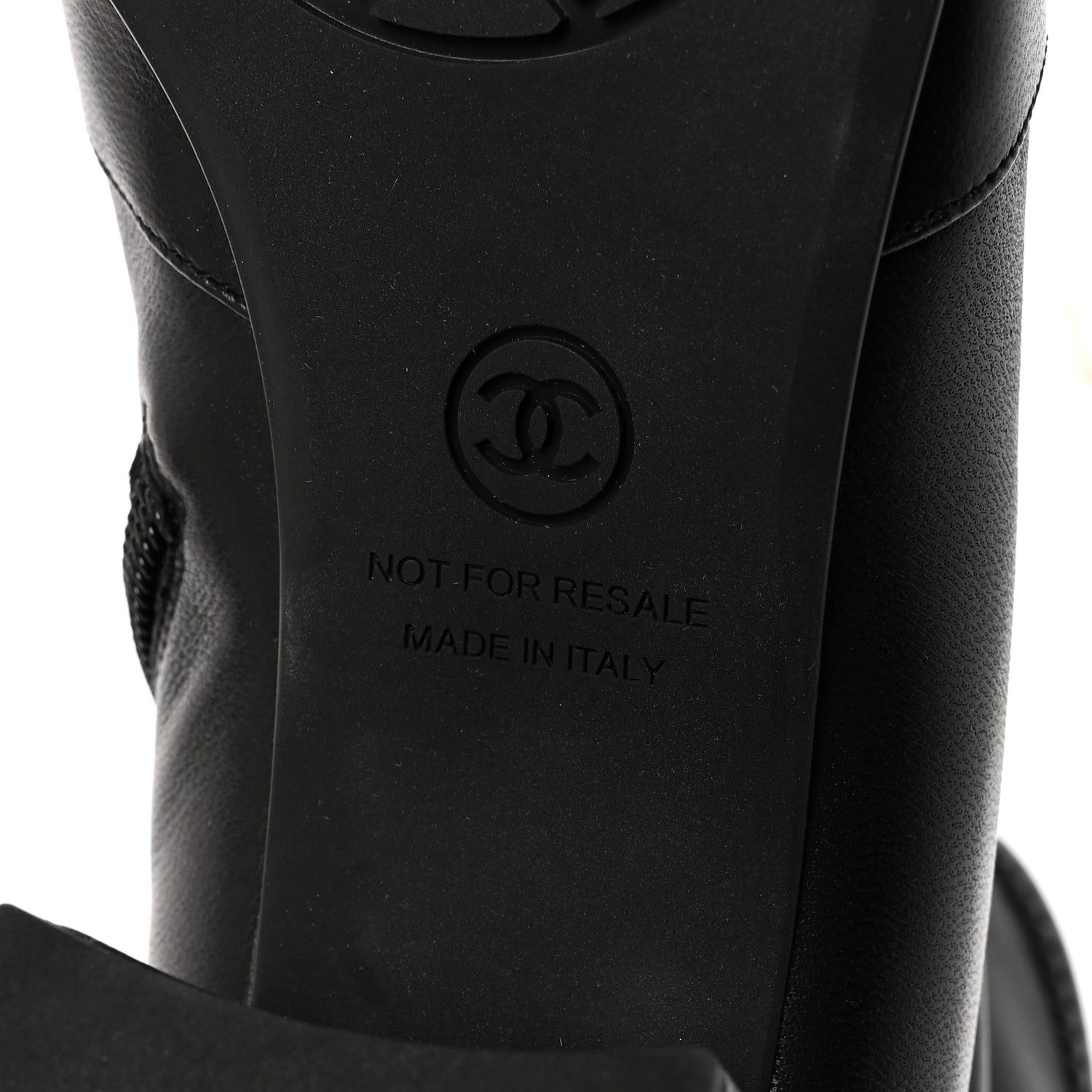 Chanel Stretch Lambskin Cap Toe CC Uniform Short Boots 37 Black 7 of 9