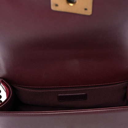 Chanel Velvet Chevron Quilted Medium Boy Flap Burgundy 14 of 16