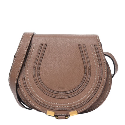 Chloe Calfskin Mini Marcie Round Crossbody Bag Nut 1 of 4