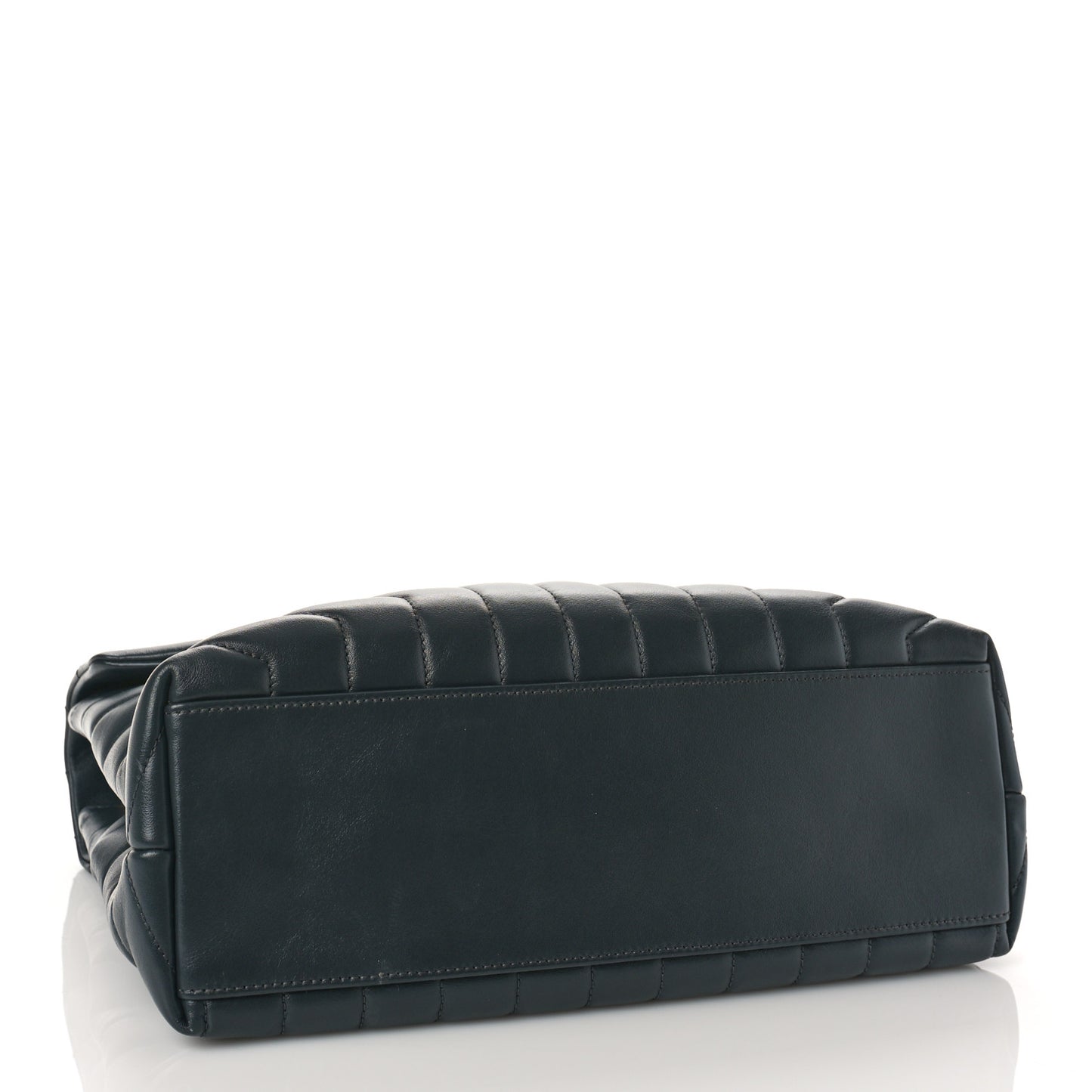 Calfskin Y Quilted Monogram Medium Loulou Chain Satchel Dark Smog