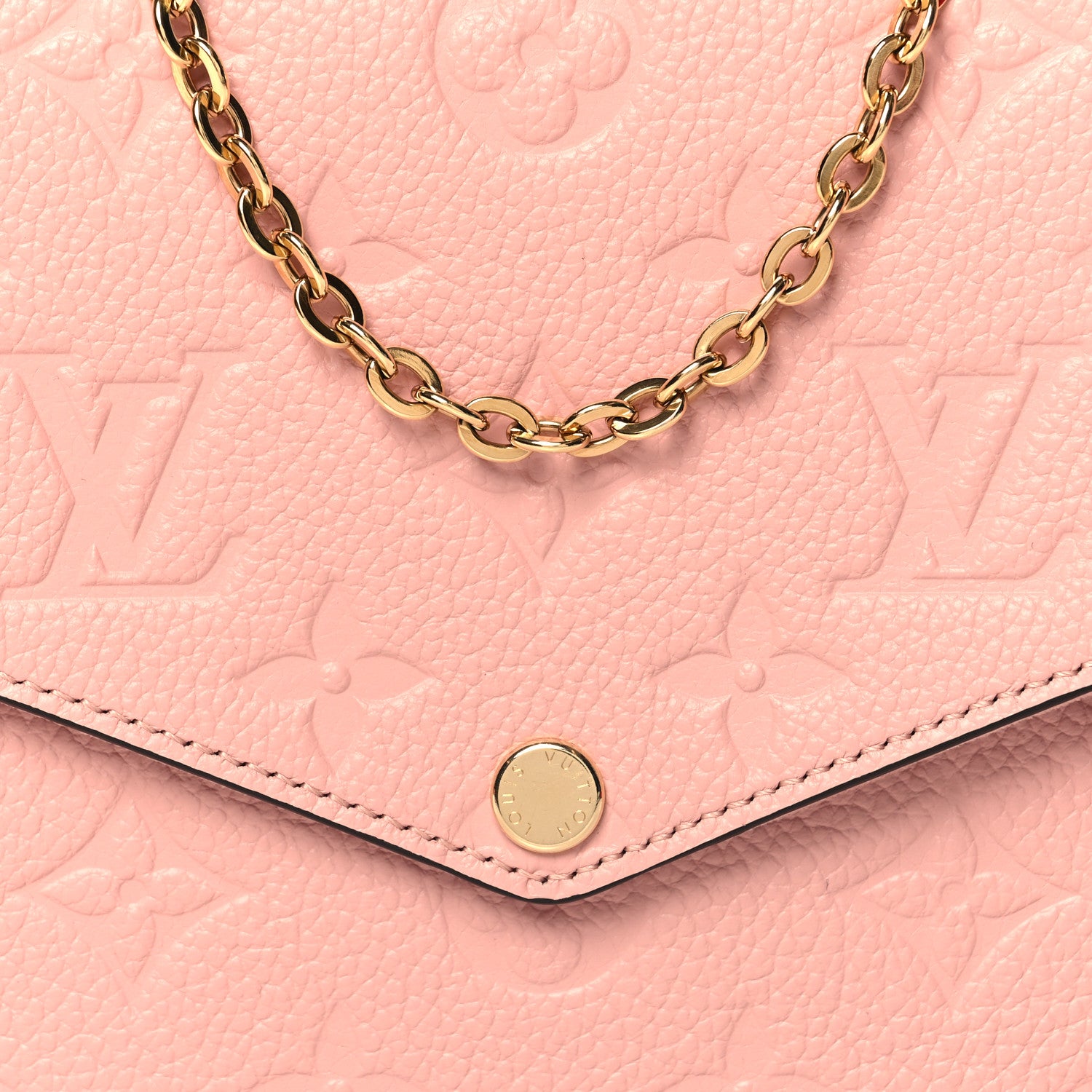 Louis Vuitton Empreinte Pochette Felicie Chain Wallet Rose Poudre 8 of 10