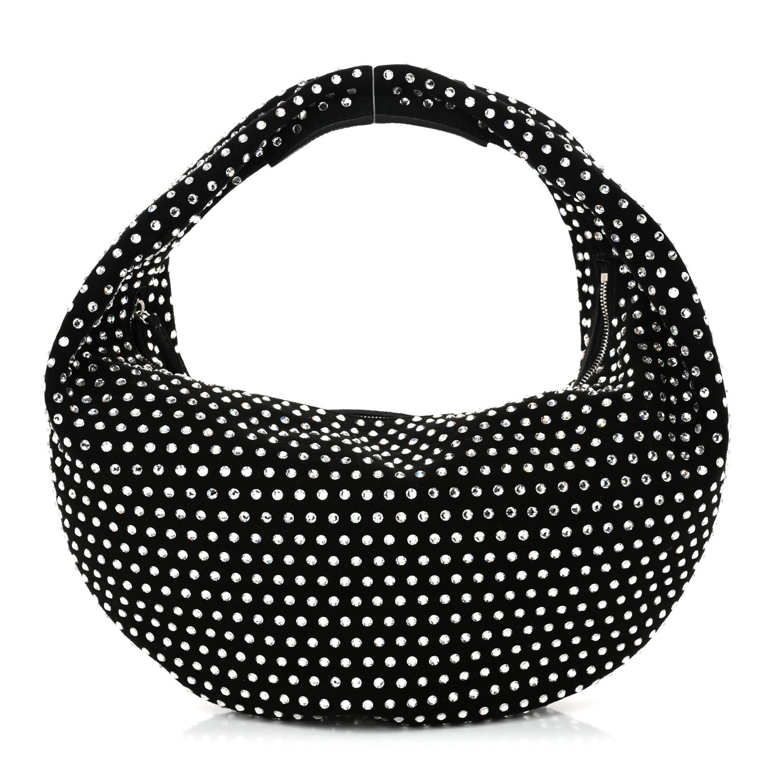 Khaite Crystal Suede Medium Olivia Hobo Black 1 of 9