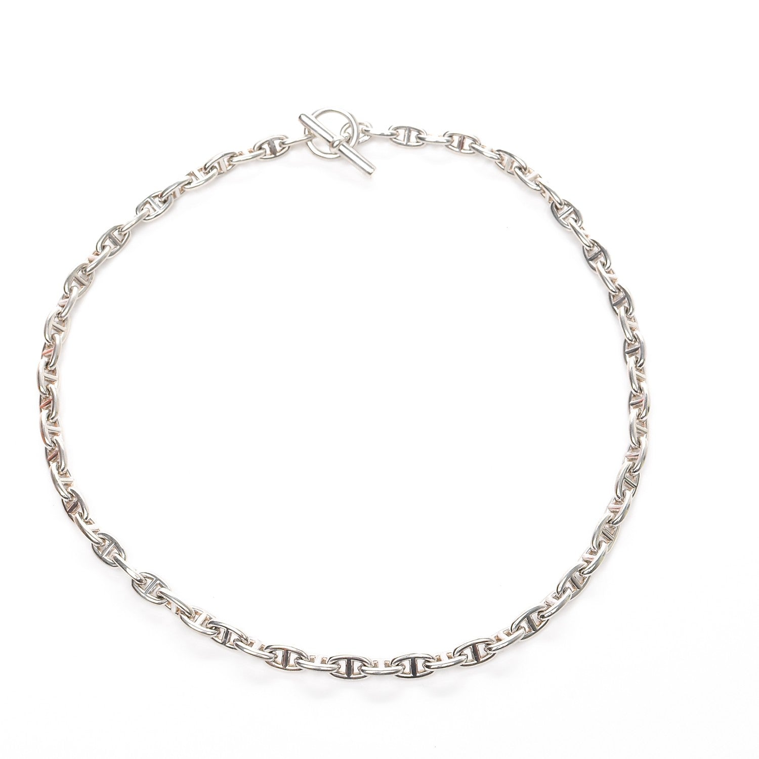 Hermes Sterling Silver Chaine D'Ancre Necklace PM 6 of 7