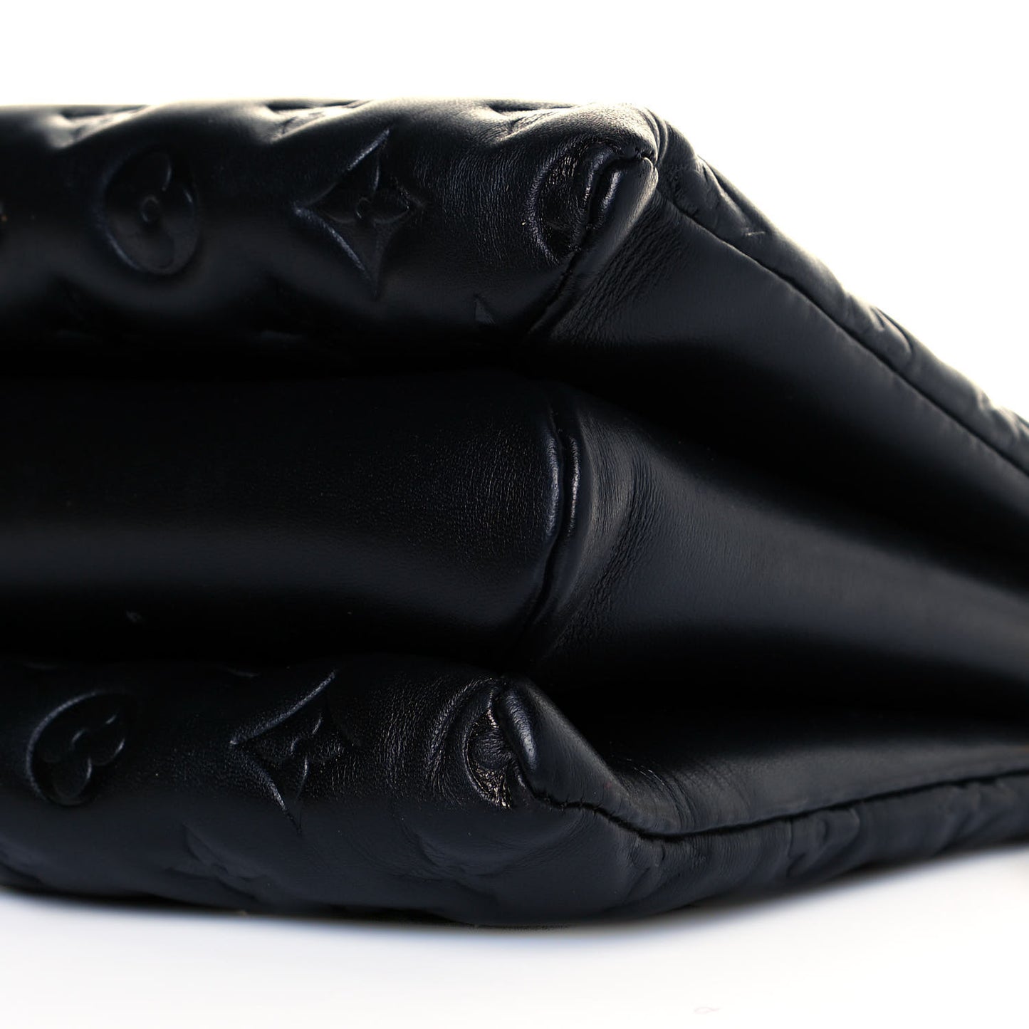 Lambskin Embossed Monogram Coussin PM Black