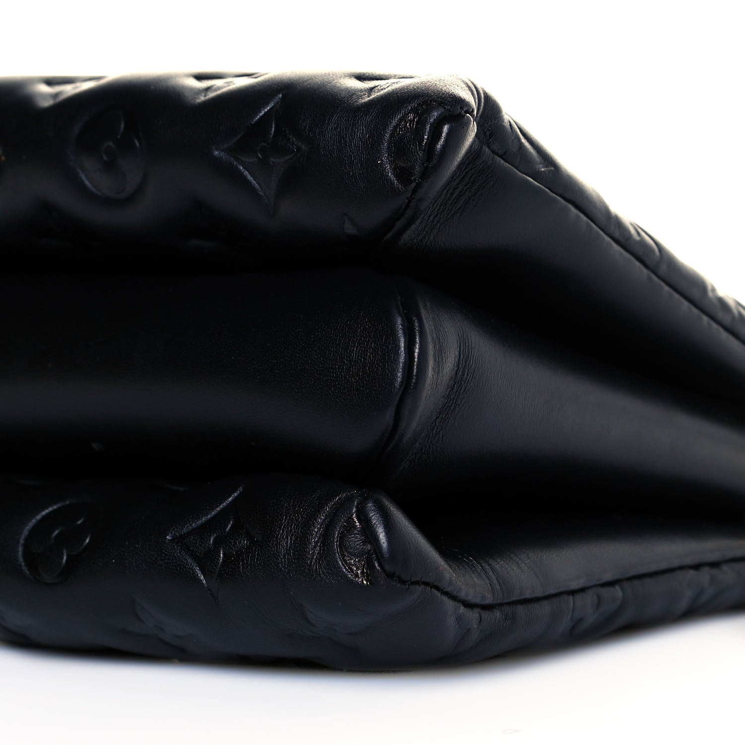 Louis Vuitton Lambskin Embossed Monogram Coussin PM Black 9 of 12