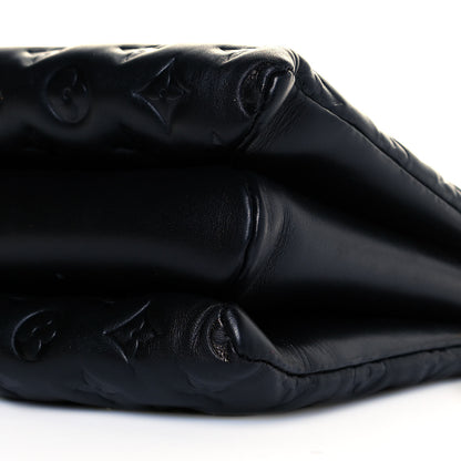 Louis Vuitton Lambskin Embossed Monogram Coussin PM Black 9 of 12