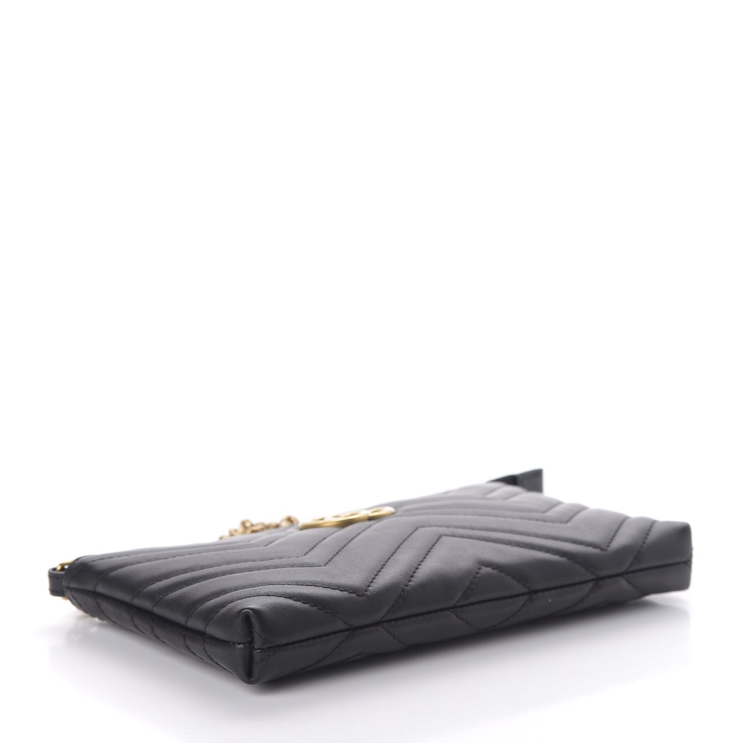 Calfskin Matelasse Mini GG Marmont Chain Bag Black