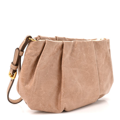 Prada Vitello Shine Bow Wristlet Cammeo 3 of 10