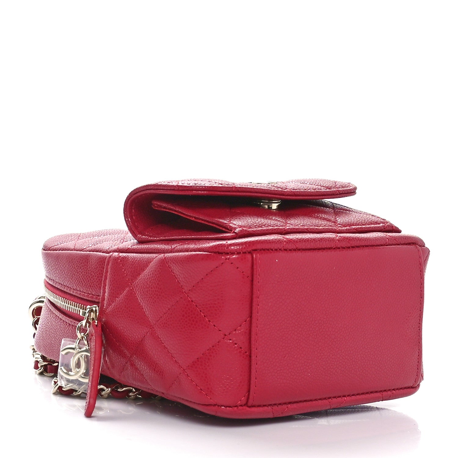 Chanel Caviar Quilted CC Mini Classic Backpack Dark Red 4 of 11