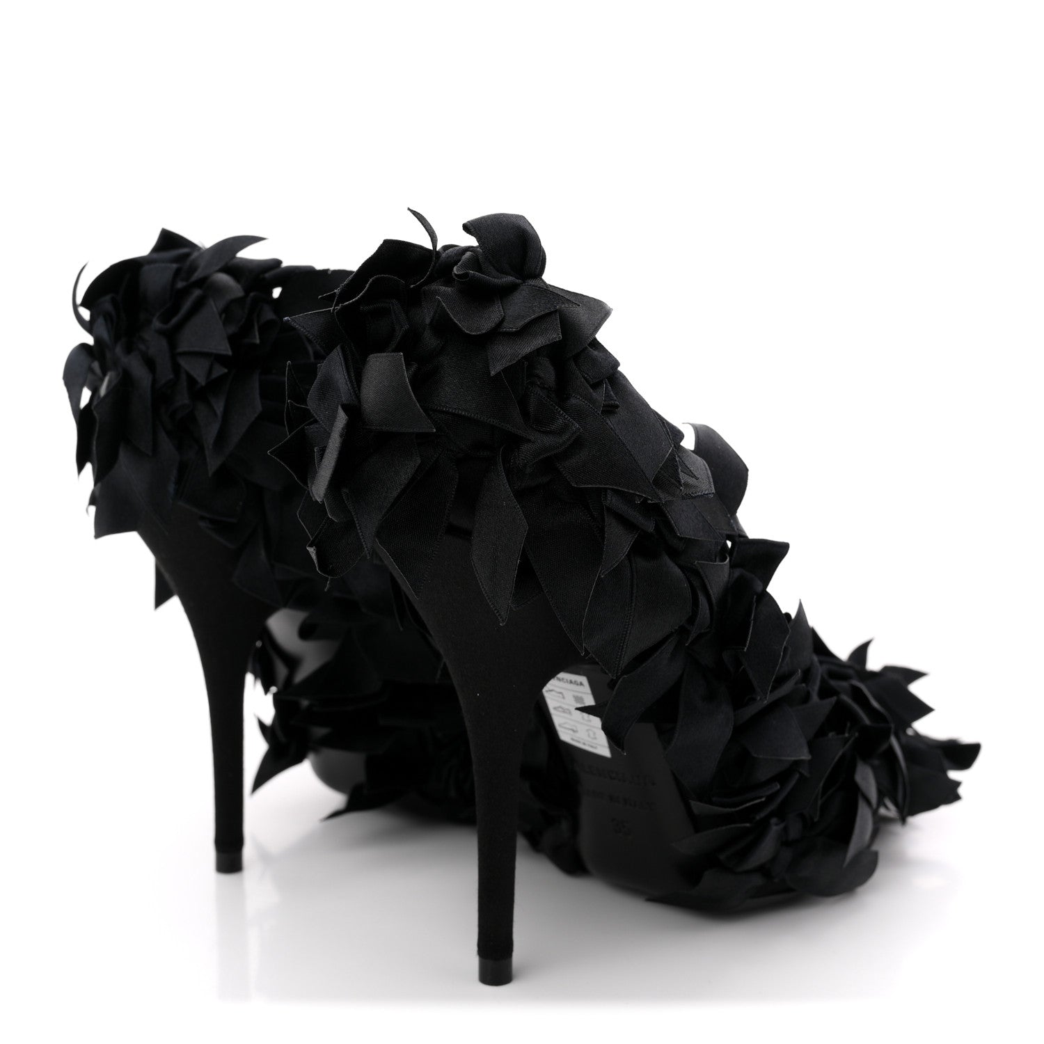 Balenciaga Satin Pointed Marie A Bows All Over 110mm Pumps  35 Black 5 of 11
