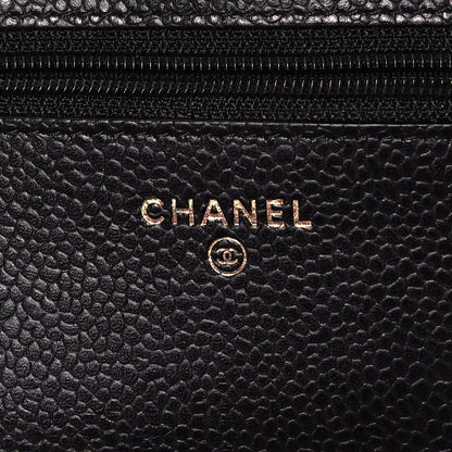 Chanel Caviar Quilted Wallet On Chain WOC Black 6 of 9