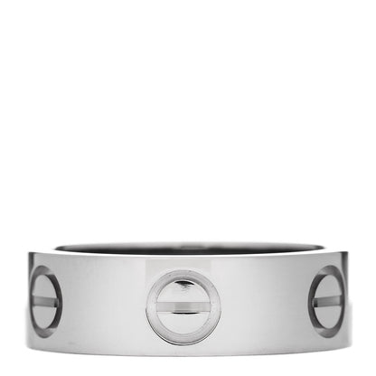 Cartier 18K White Gold 5.5mm LOVE Ring 49 4.75 1 of 4