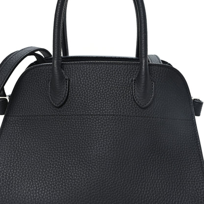 The Row Grained Calfskin Soft Margaux 10 Bag Black 7 of 9