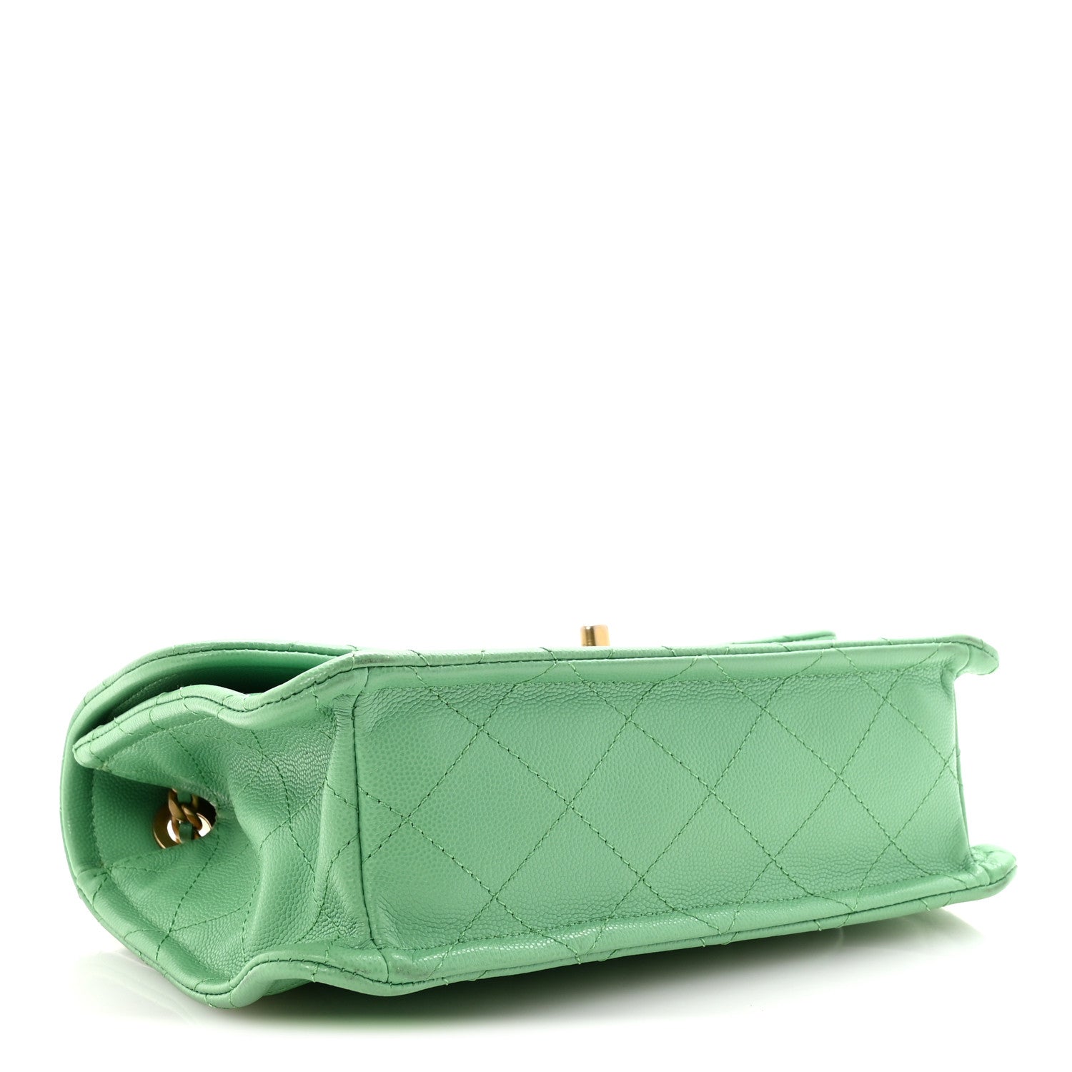 Chanel Caviar Quilted Medium Sweet Classic Flap Green 4 of 10