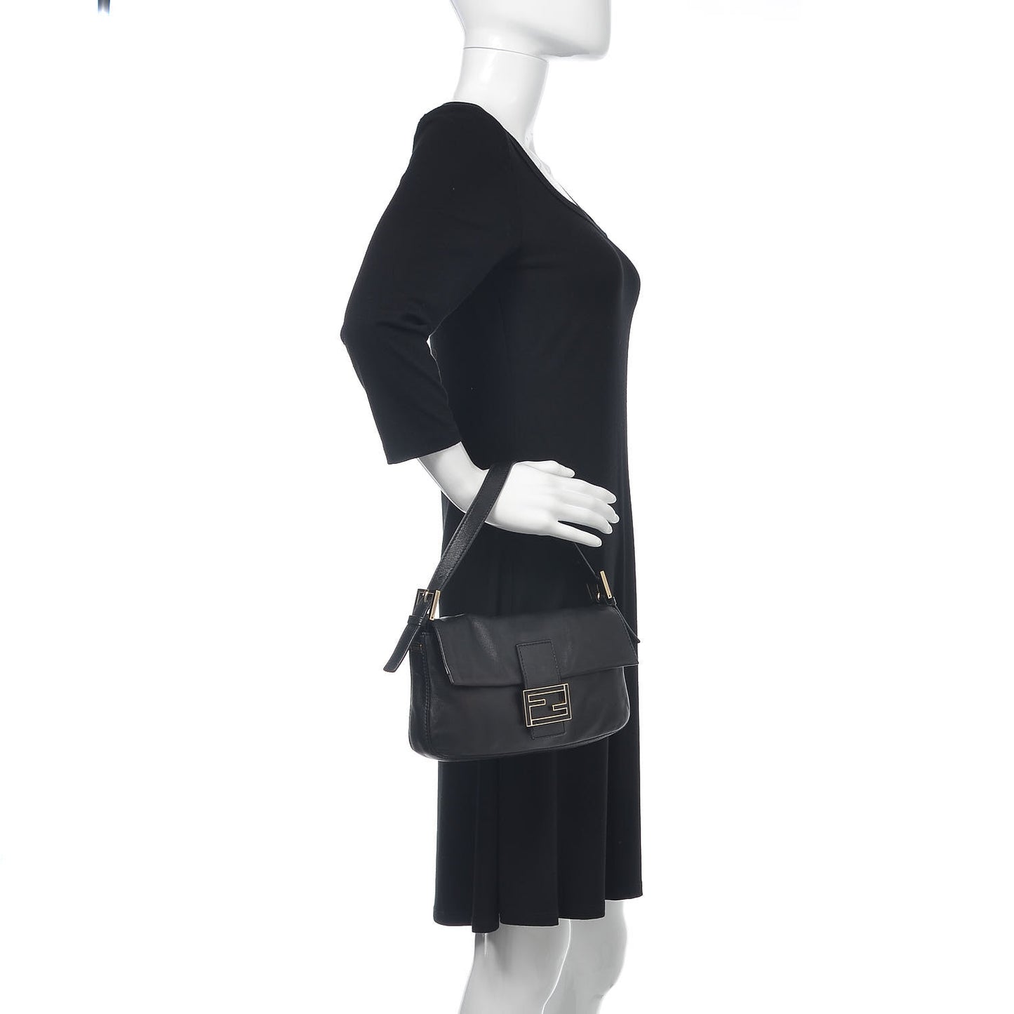 Calfskin Baguette Black