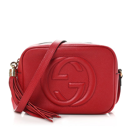 Gucci Pebbled Calfskin Small Soho Disco Bag Vibrant Red 1 of 12