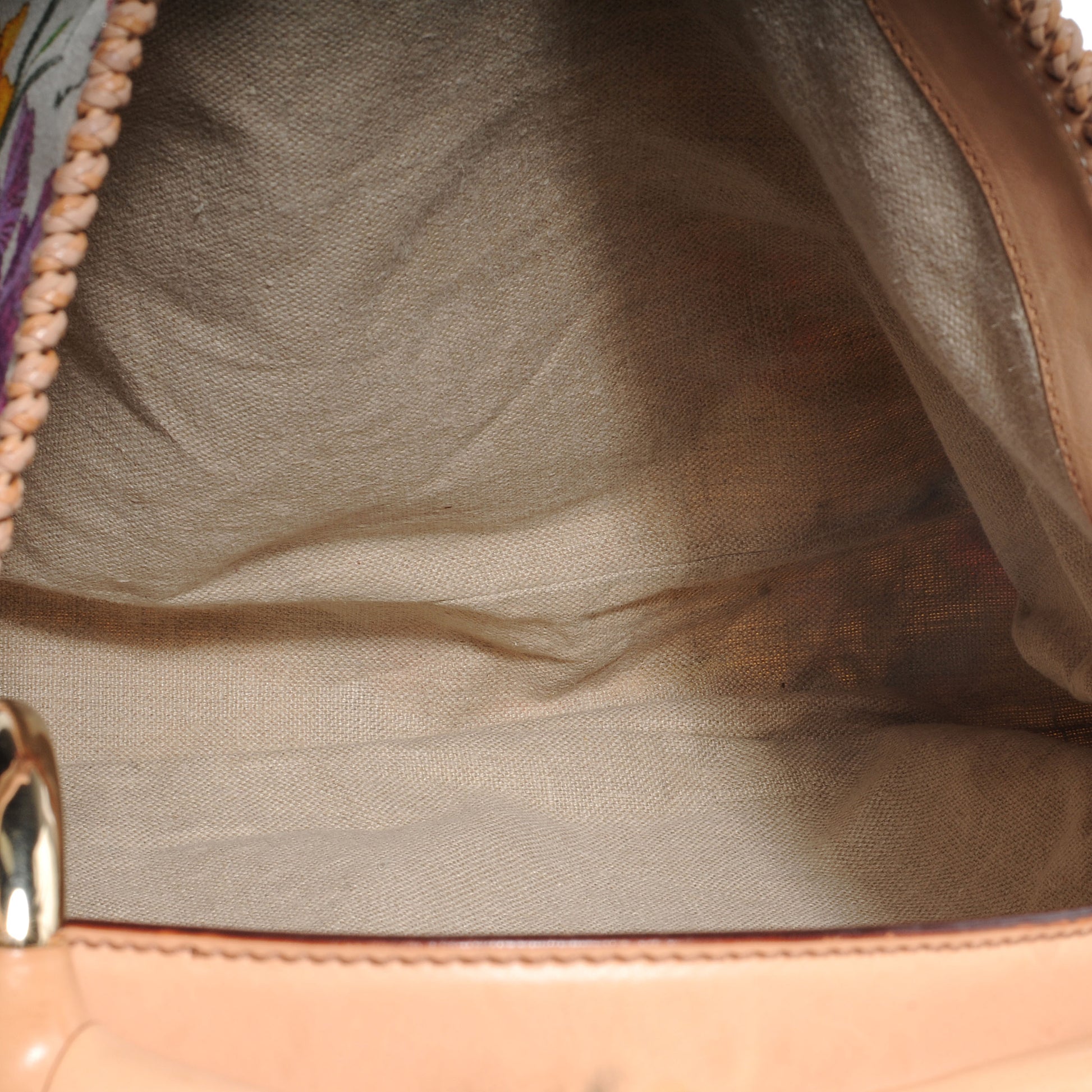 Gucci Canvas Flora Floral Large Horsebit Chain Hobo White 5 of 7