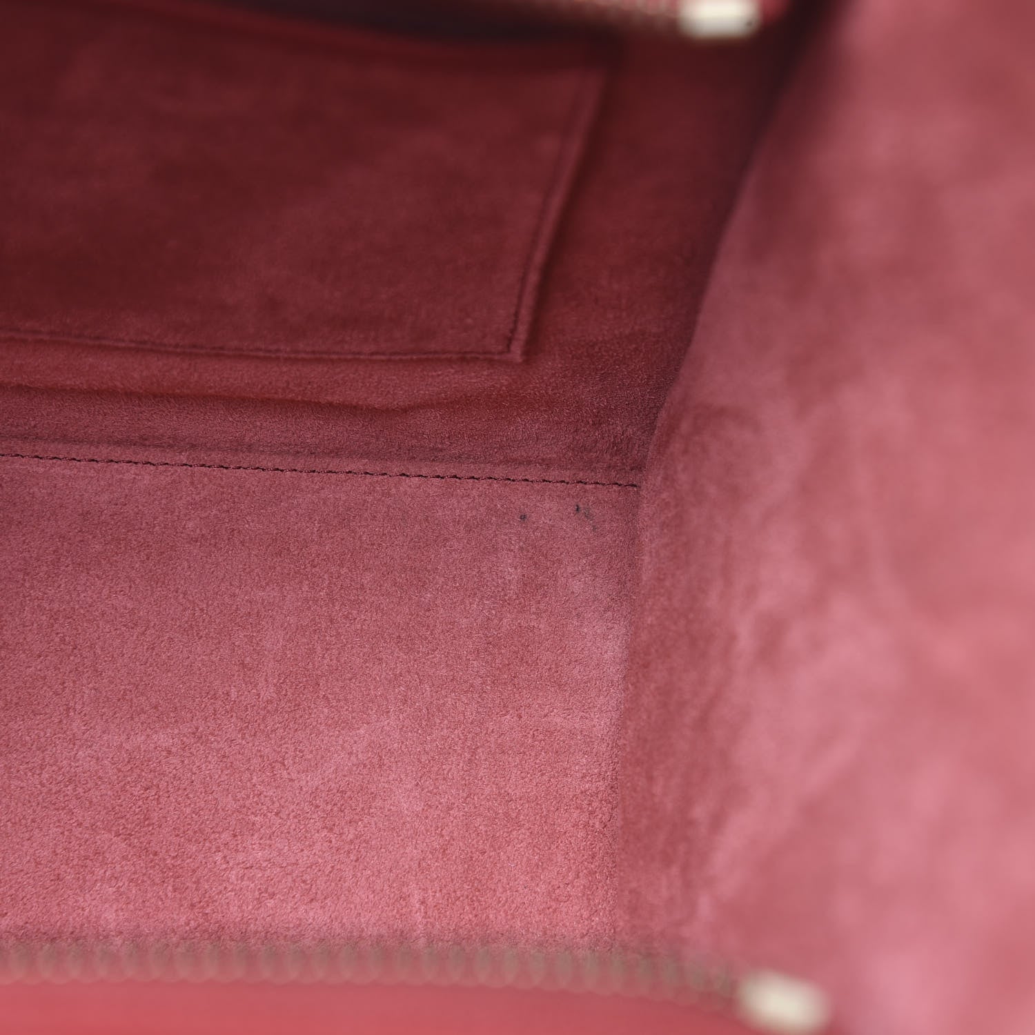 Celine Drummed Calfskin Micro Luggage Merlot 7 of 12
