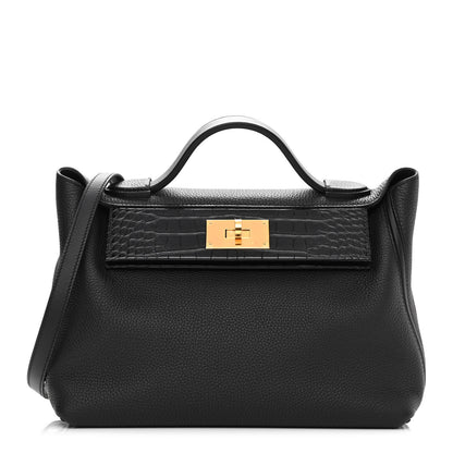 Hermes Togo Matte Alligator Swift Touch 24/24 29 Black 1 of 13