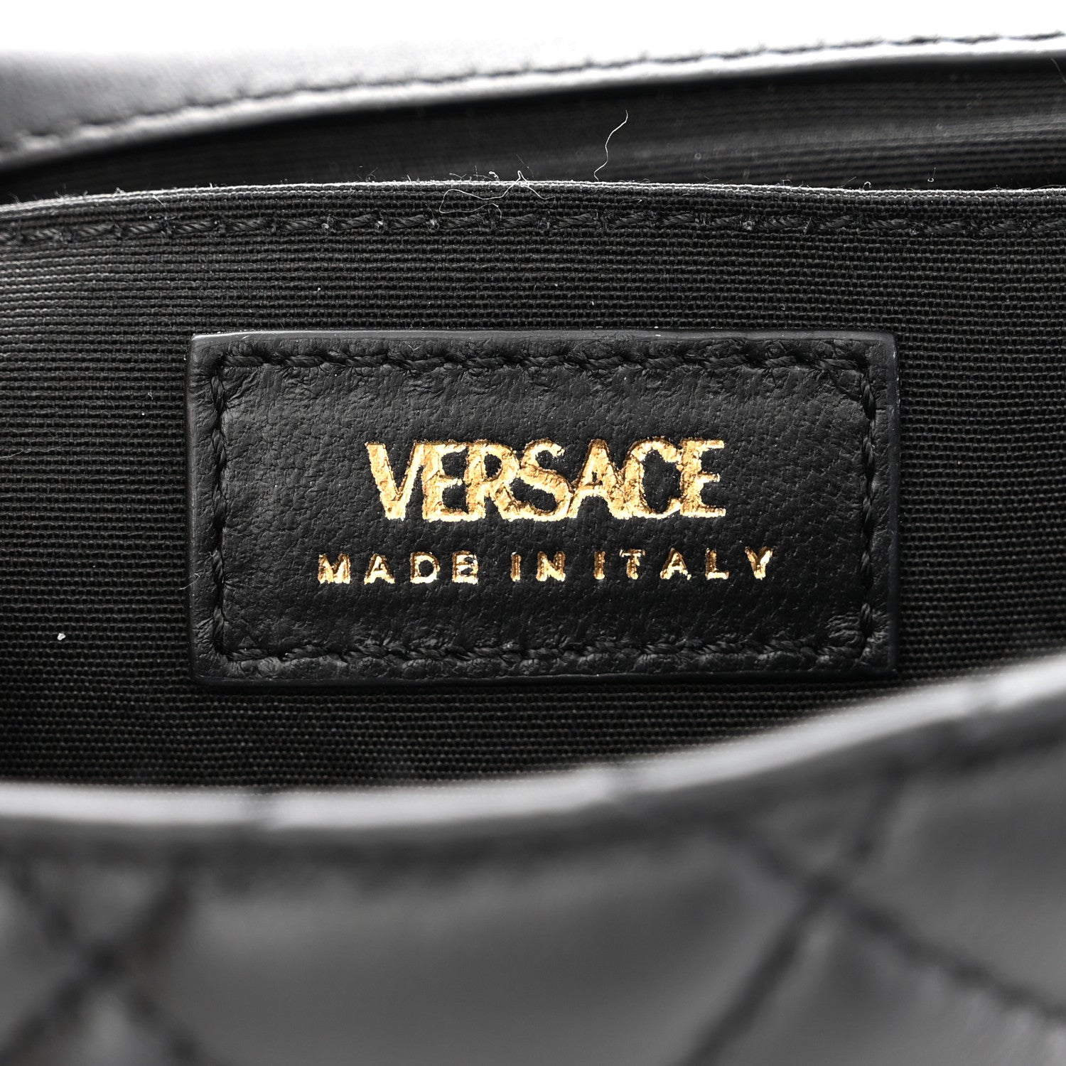 Versace Nappa Quilted Small Medusa Chain Crossbody Black 6 of 8