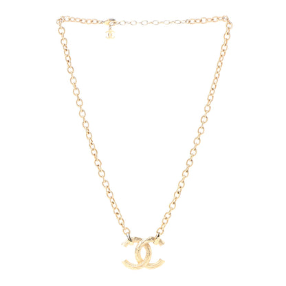 Chanel Metal Quilted CC Necklace Gold 3 of 6