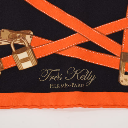 Hermes Silk Tres Kelly Scarf 70 Orange 5 of 5