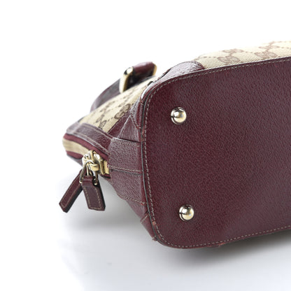 Gucci FF Monogram Medium Horsebit Nail Dome Bag Burgundy 6 of 11