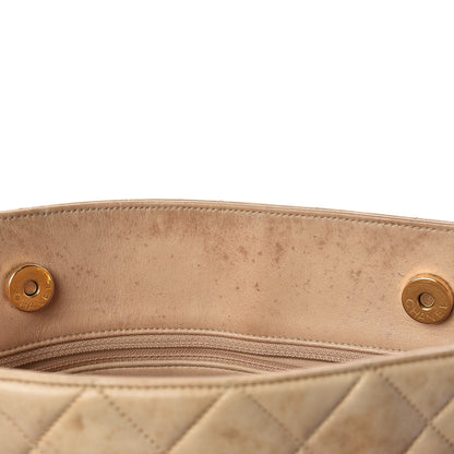 Chanel Lambskin Quilted Shopping Tote Beige 9 of 17