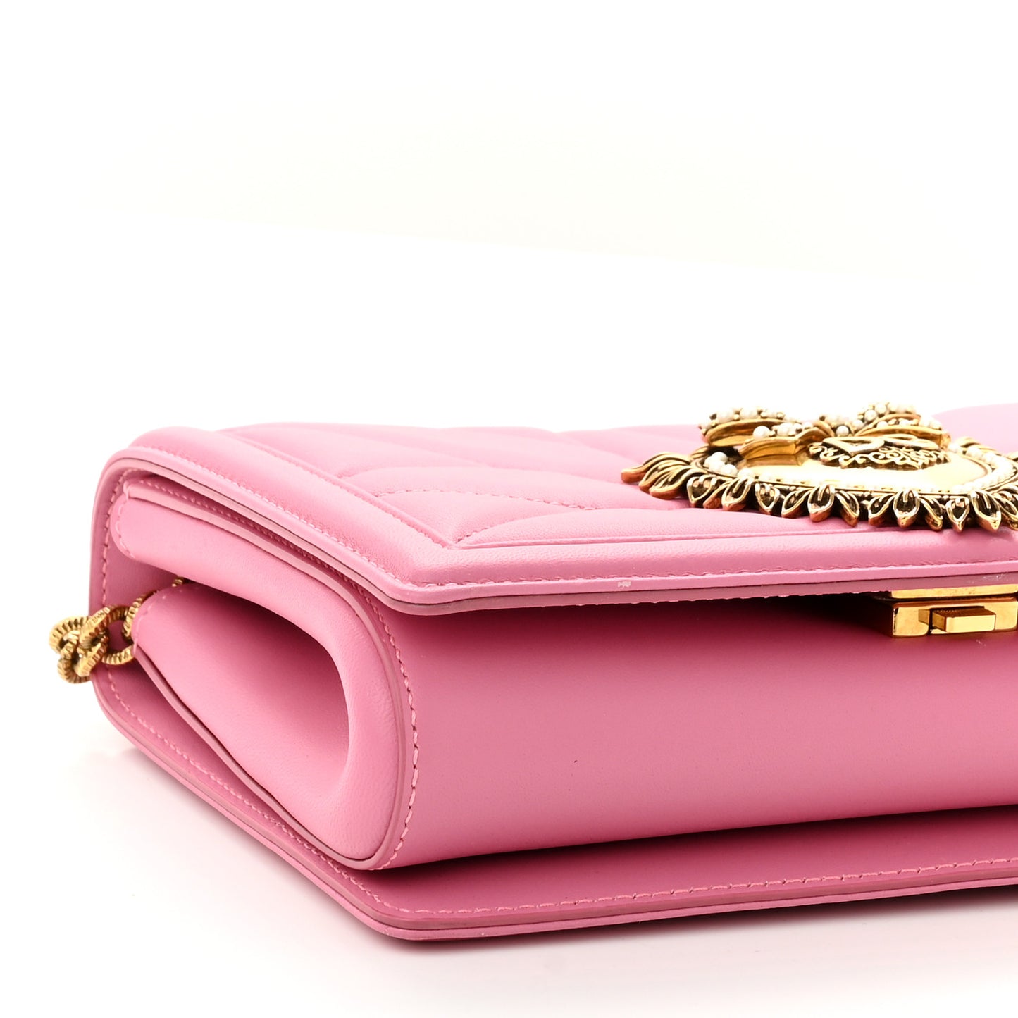 Calfskin Medium Devotion Crossbody Bag Pink