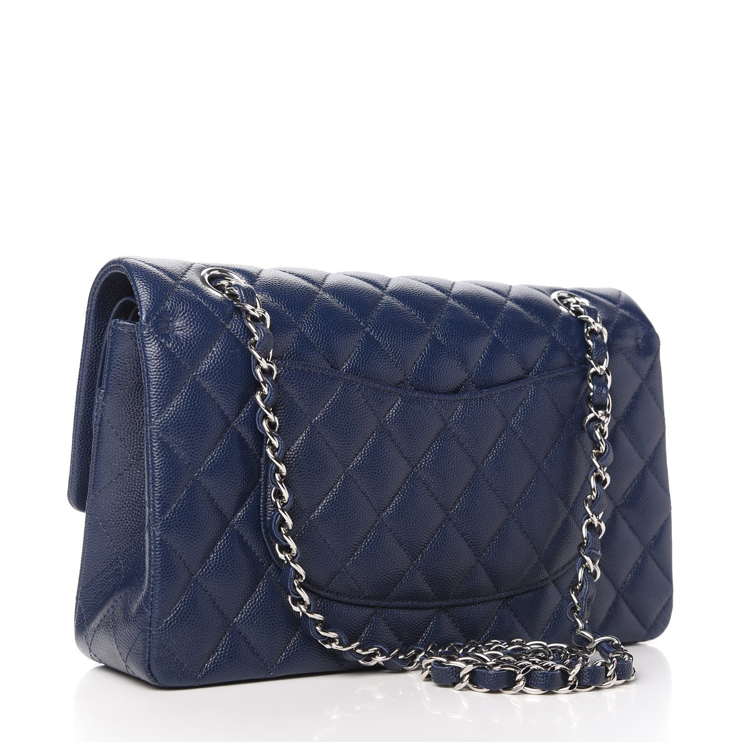 Chanel Caviar Quilted Medium Double Flap Navy 3 of 11