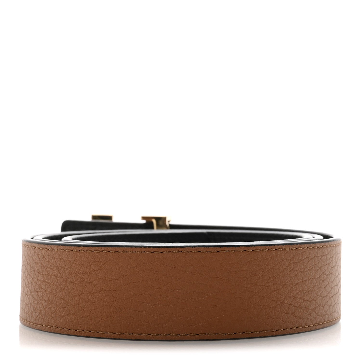 Louis Vuitton Taurillon Calfskin 30mm LV Initiales Reversible Belt 85 34 Black 2 of 5