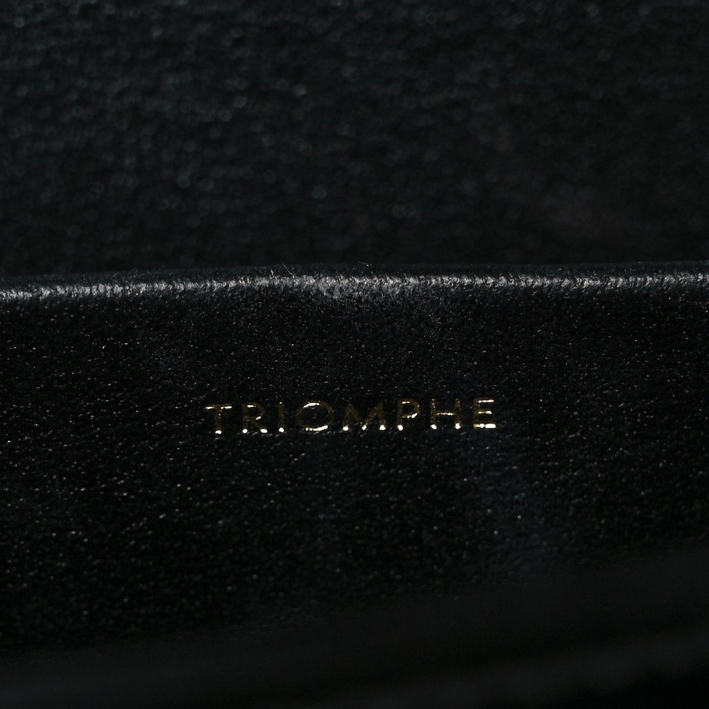 Shiny Calfskin Triomphe Shoulder Bag Black