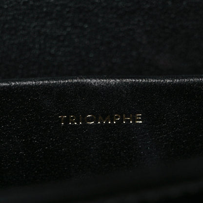 Celine Shiny Calfskin Triomphe Shoulder Bag Black 6 of 10