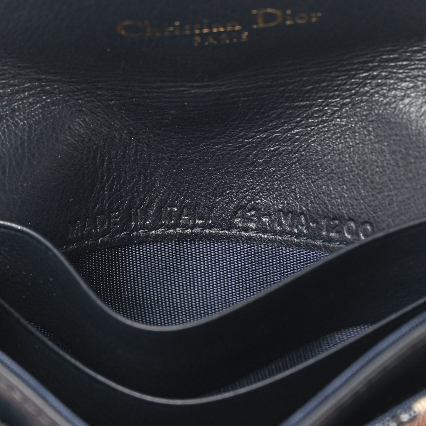 Oblique Saddle Card Holder Blue