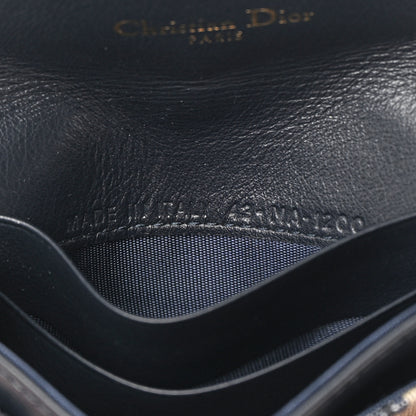 Christian Dior Oblique Saddle Card Holder Blue 7 of 9