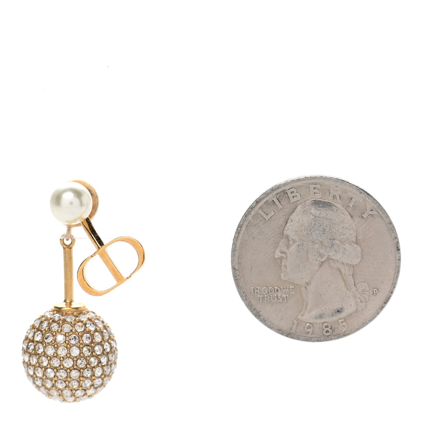 Pearl Crystal Tribal Earring Gold