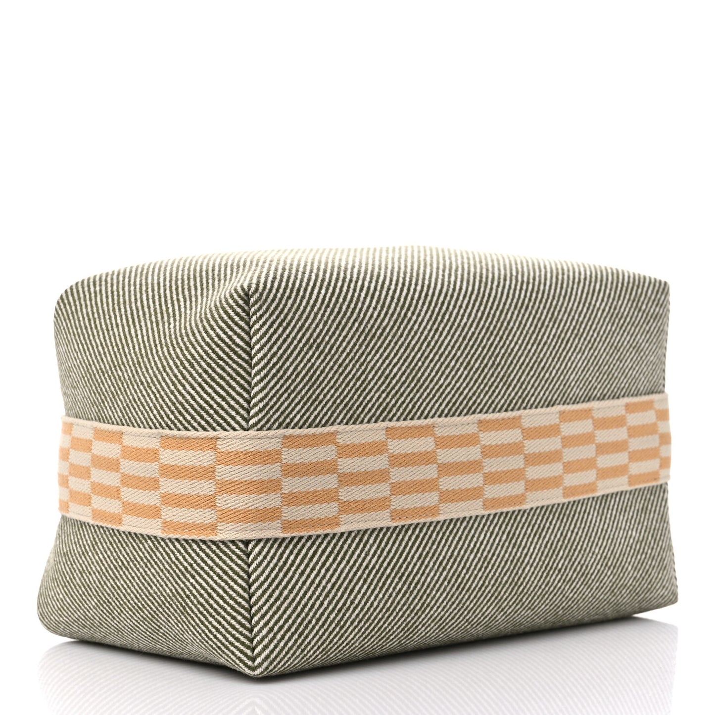 Wool Large Bride-A-Brac H Natte Pouch Vert Foret