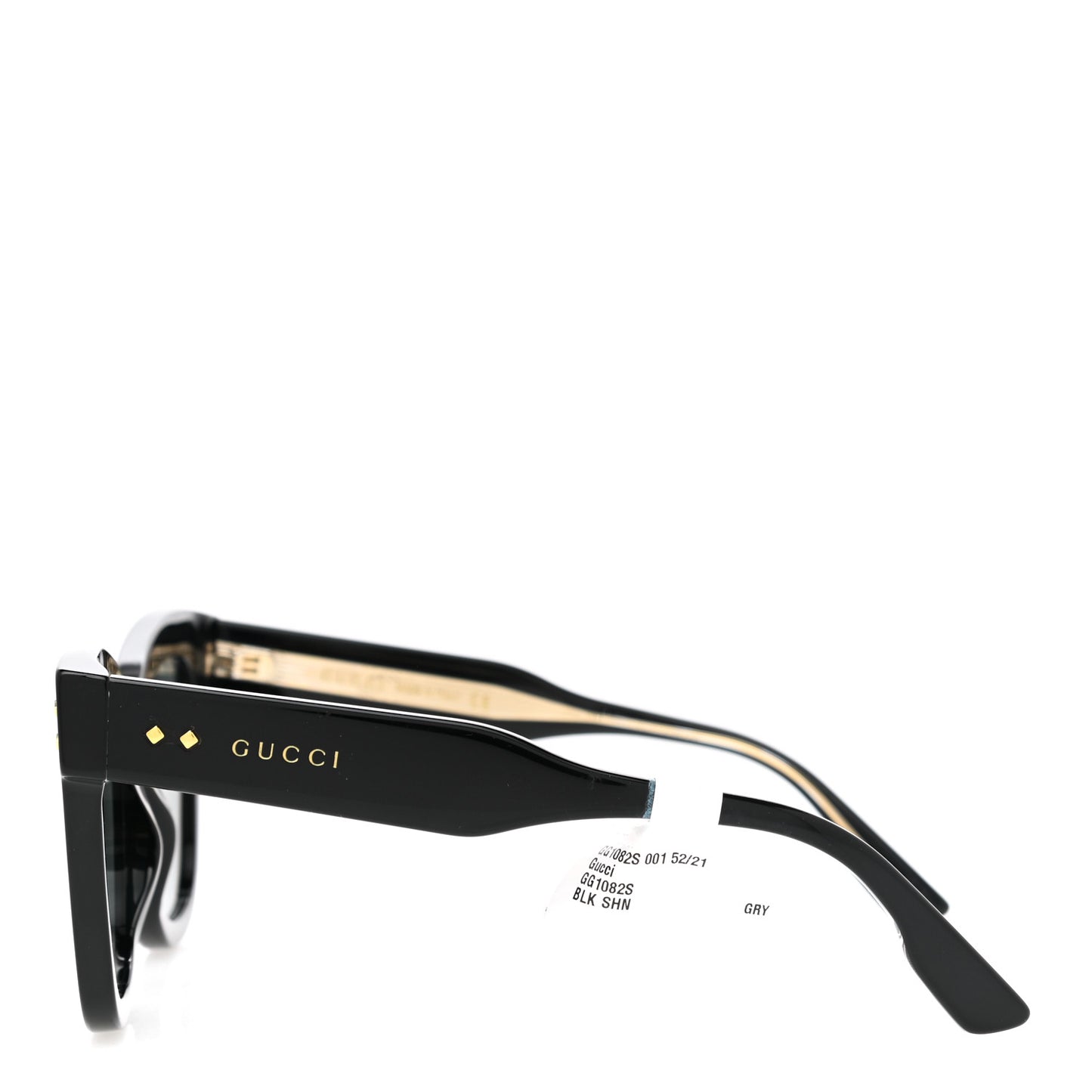 Acetate Square Frame Sunglasses GG1082S Black