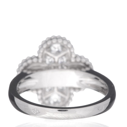 Van Cleef & Arpels 18K White Gold Diamond Vintage Alhambra Ring 51 5.75 4 of 5