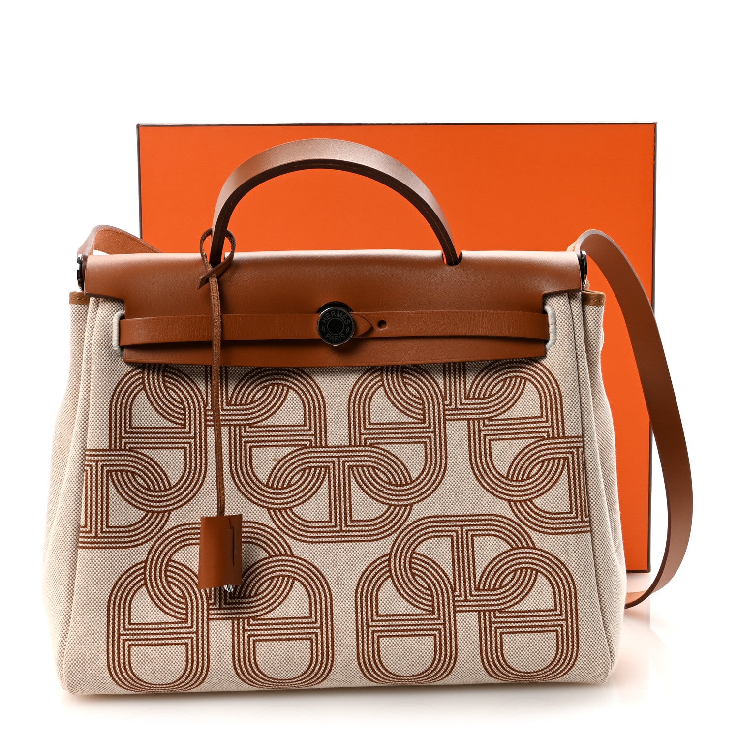 Hermes H Plume Canvas Vache Hunter Circuit 24 Herbag Zip Retourne 31 Naturel 11 of 11