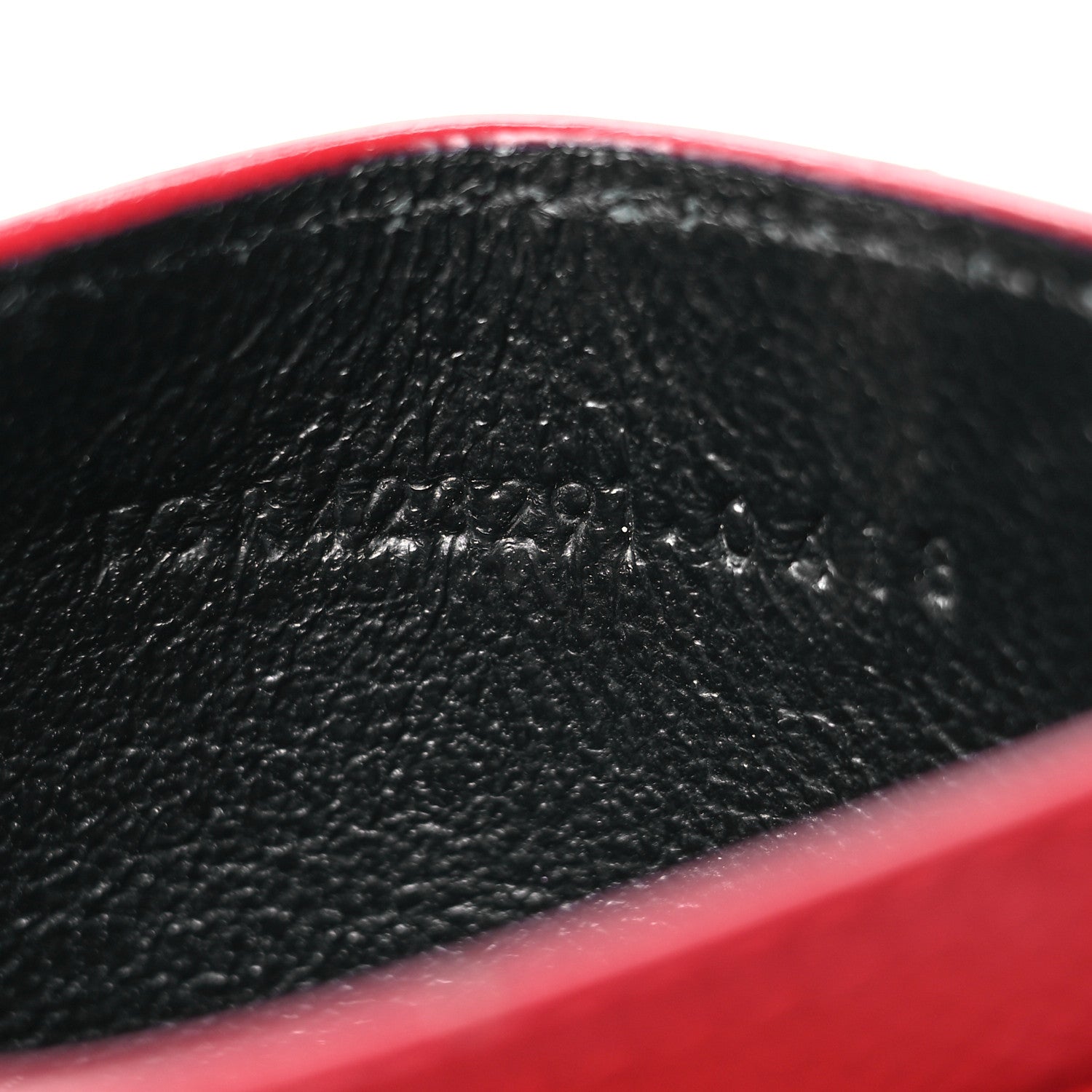 Saint Laurent Grain De Poudre Matelasse Chevron Monogram Credit Card Case Rouge Eros 7 of 15