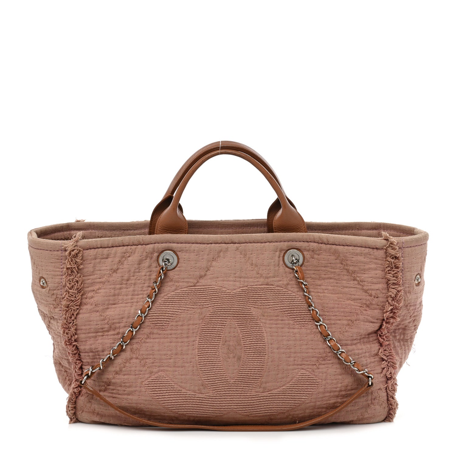 Chanel Canvas Large Double Face Tote Pink 1 of 10