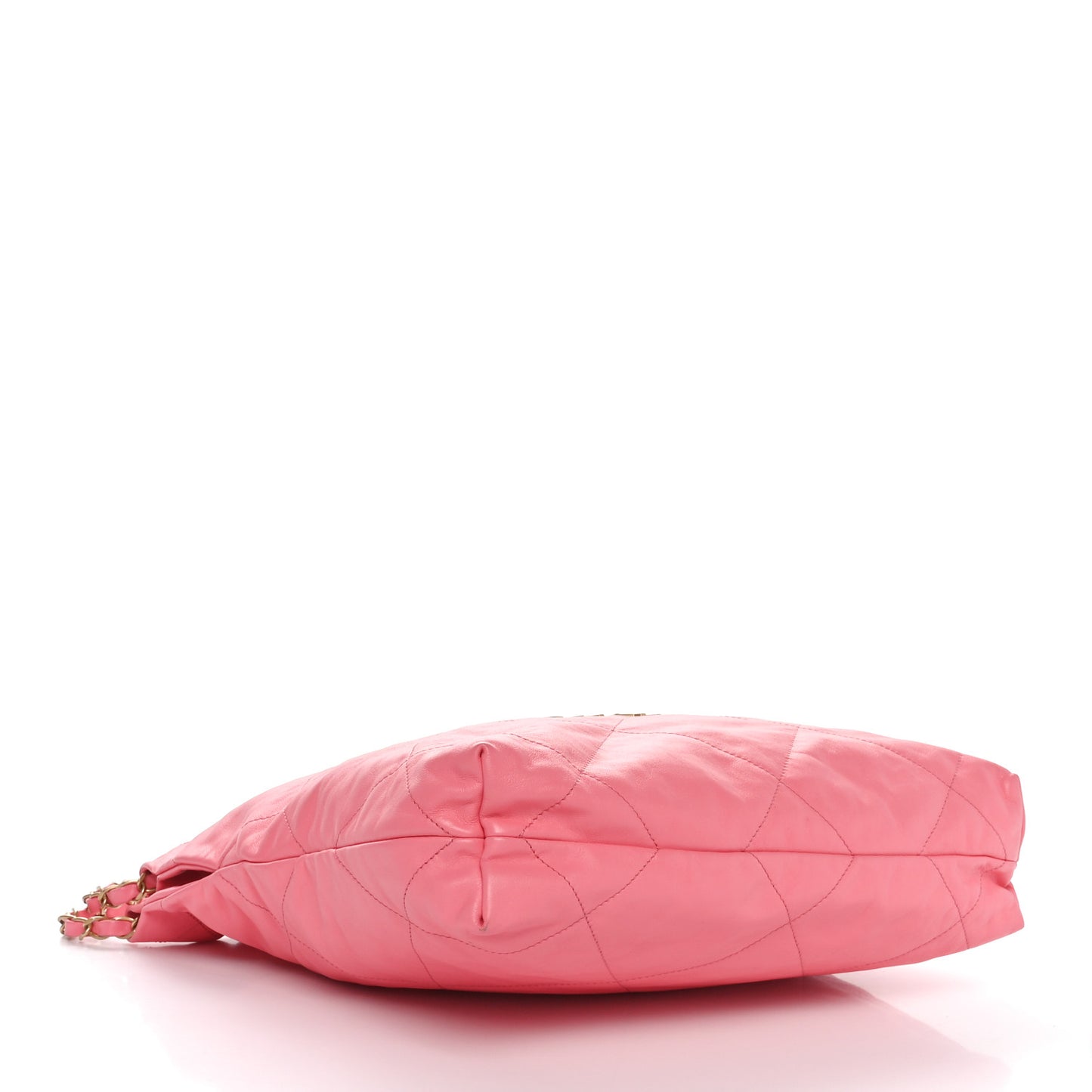 Shiny Calfskin Quilted Small Chanel 22 Coral Pink