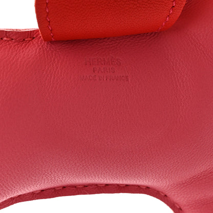 Hermes Milo Lambskin Grigri Rodeo Horse Bag Charm MM Rose Azalee Orange Poppy 3 of 6