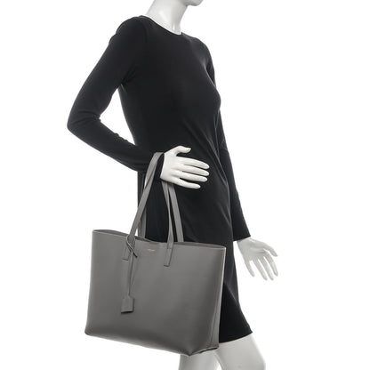Saint Laurent Calfskin Large Shopping Tote Fog 2 of 9