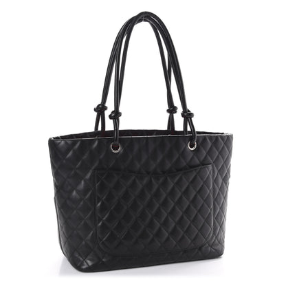Chanel Calfskin Quilted Large Cambon Tote Black 3 of 11