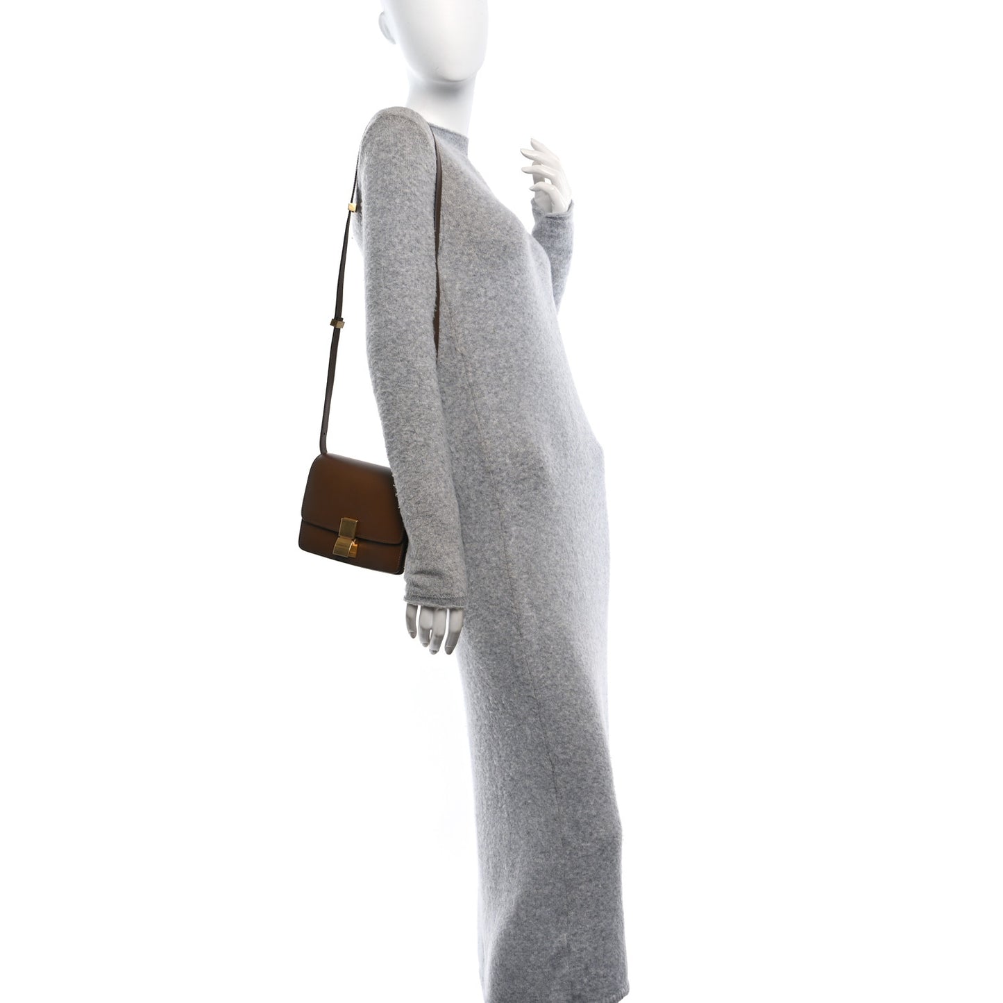 Box Calfskin Small Classic Box Flap Bag Camel