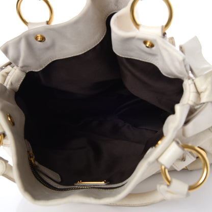Miu Miu Vitello Lux Bow Bag Quarzo 5 of 20