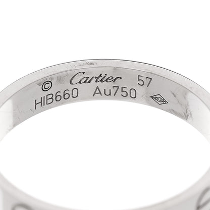 Cartier 18K White Gold 3.5mm LOVE Wedding Band Ring 57 8 5 of 6